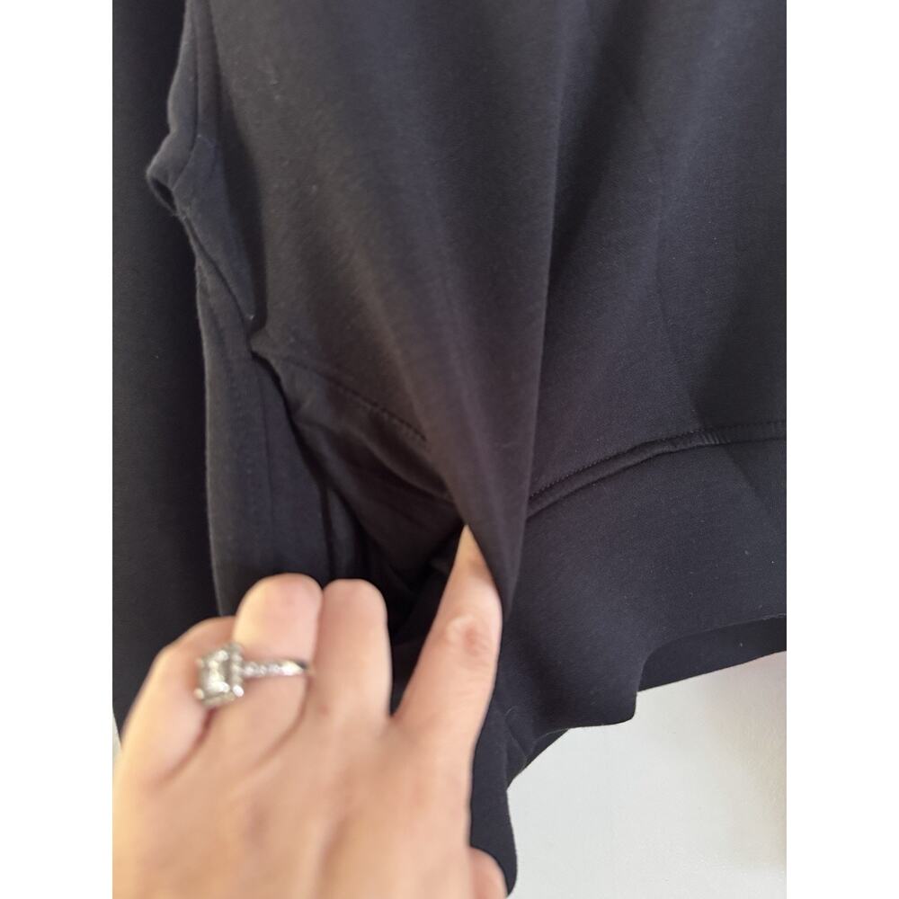 Old Navy Active Black Bounce Fleece 1/4 Zip Cropped Pullover Sweatshirt Size XS - Picture 5 of 7